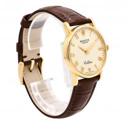 Rolex Cellini 32MM 5115/8 18K Yellow Gold Watch